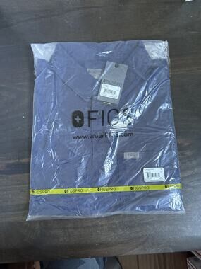 FIGS M TECHNICAL PIQUE SCRUB POLO Men’s Shirt, Navy & Black, Size S
